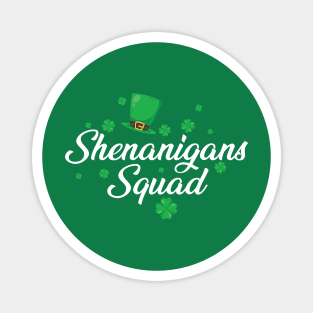 Womens Saint Patricks Day T Shirts Funny Shenanigans Squad Magnet